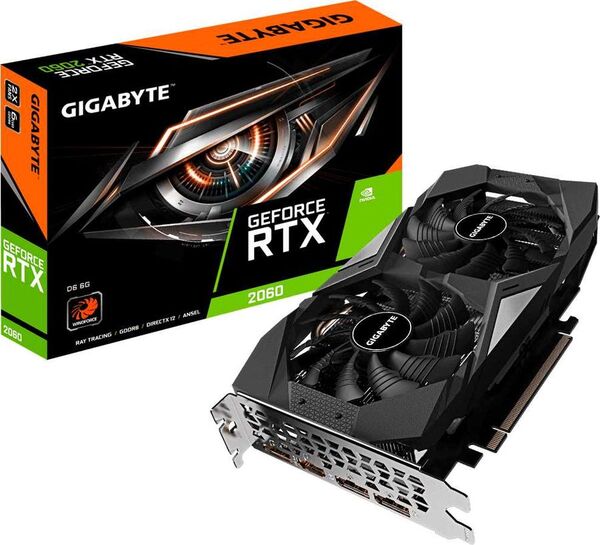  Видеокарта Gigabyte GeForce RTX 2060 6 ΓБ Retail
