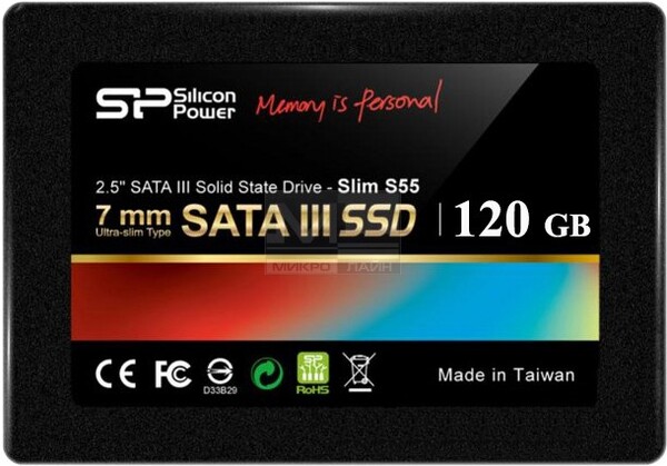 Внутренние SSD Внутренний SSD Silicon Power Slim S55 120GB