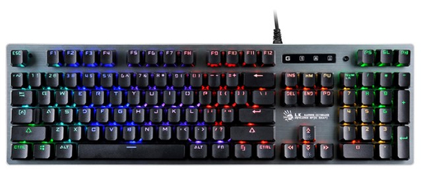   Softline Клавиатура A4tech Bloody B765, цвет серый