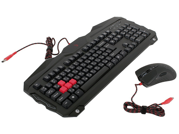Клавиатуры, мыши, комплекты  Softline Клавиатура+мышь A4tech Bloody Q2100/B2100, дизайнерский рисунок