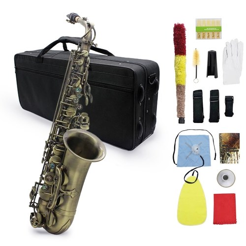 Антикварная отделка Bend Eb E-flat Alto Saxophone Sax