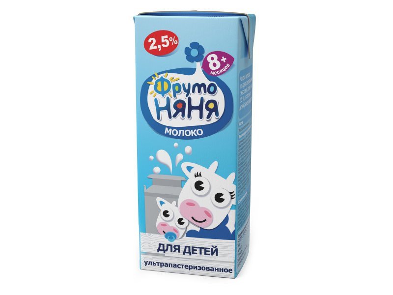  Молоко Фрутоняня ультрапастеризованное 2,5% 0,2 л