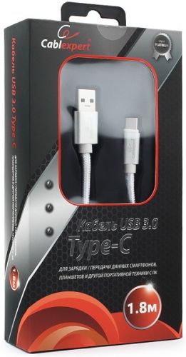Кабель интерфейсный USB 3.0 Cablexpert CC-P-USBC03S-1.8M