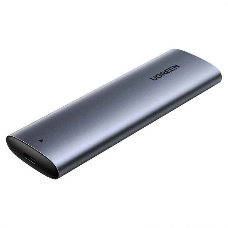 Внешний корпус UGREEN CM400 10903_ для жесткого диска USB-C/M.2 NGFF 5G с кабелем USB-A/USB-C 50см, серый космос