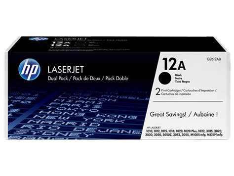 Картридж HP 12A Q2612AF для принтера LaserJet (LJ 1010/1012/1015/1018/3020/3030/3015/1020/1022) двойной