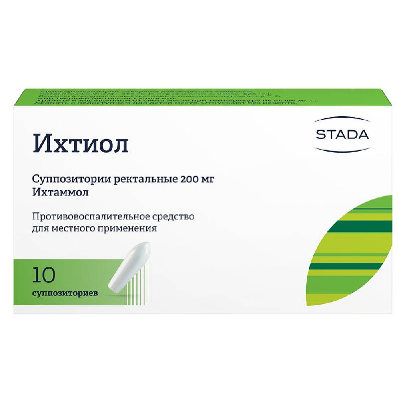   Асна ИХТИОЛ 200мг 10 шт. суппозитории ректальные