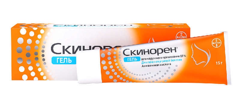 Лечение акне  Асна СКИНОРЕН 15% 15г гель