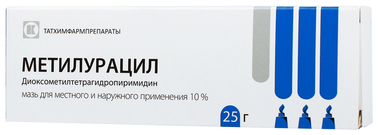 Раны, ожоги  Асна МЕТИЛУРАЦИЛ 10% 25г мазь для местного и наружного применения