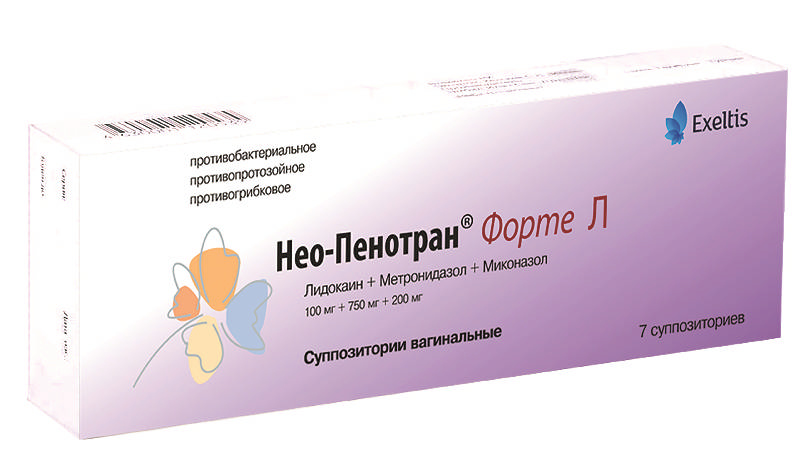  НЕО-ПЕНОТРАН ФОРТЕ Л суппозитории вагинальные 0 7 шт.