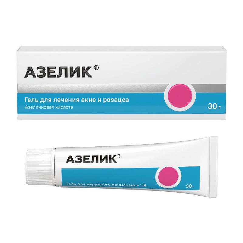 Лечение акне  Асна АЗЕЛИК гель 15 % 30 г