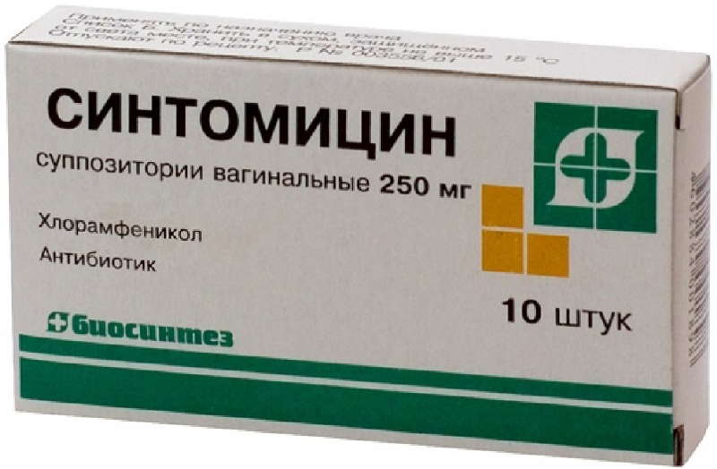   Асна СИНТОМИЦИН 250мг 10 шт. суппозитории вагинальные