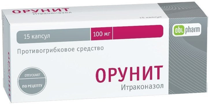 Грибковые заболевания  Асна ОРУНИТ 100мг 15 шт. капсулы