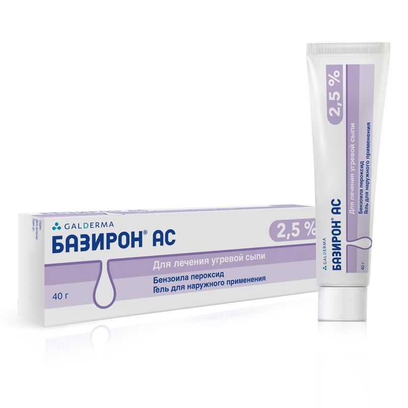 Лечение акне БАЗИРОН АС гель 2.5 % 40 г