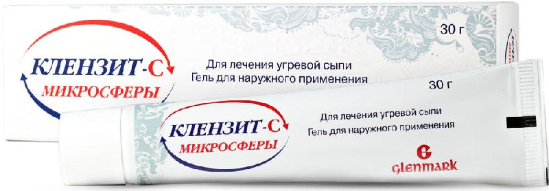 Лечение акне КЛЕНЗИТ-С МИКРОСФЕРЫ 30г гель для наружного применения