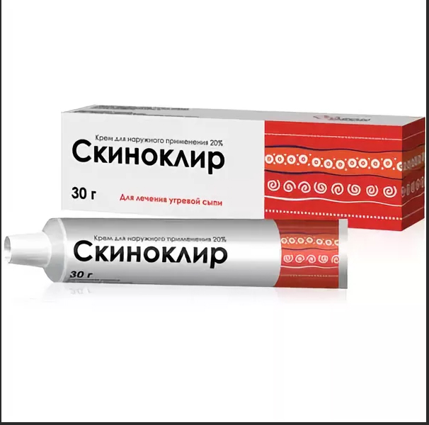Лечение акне  Асна СКИНОКЛИР 20% 30г крем для наружного применения