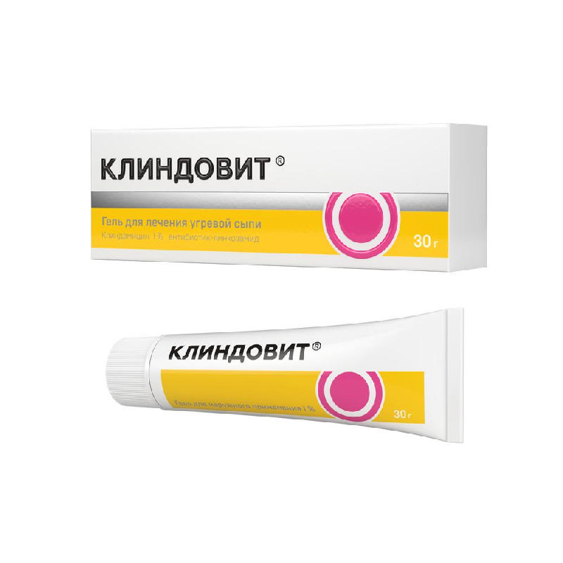 Лечение акне  Асна КЛИНДОВИТ гель 1 % 30 г