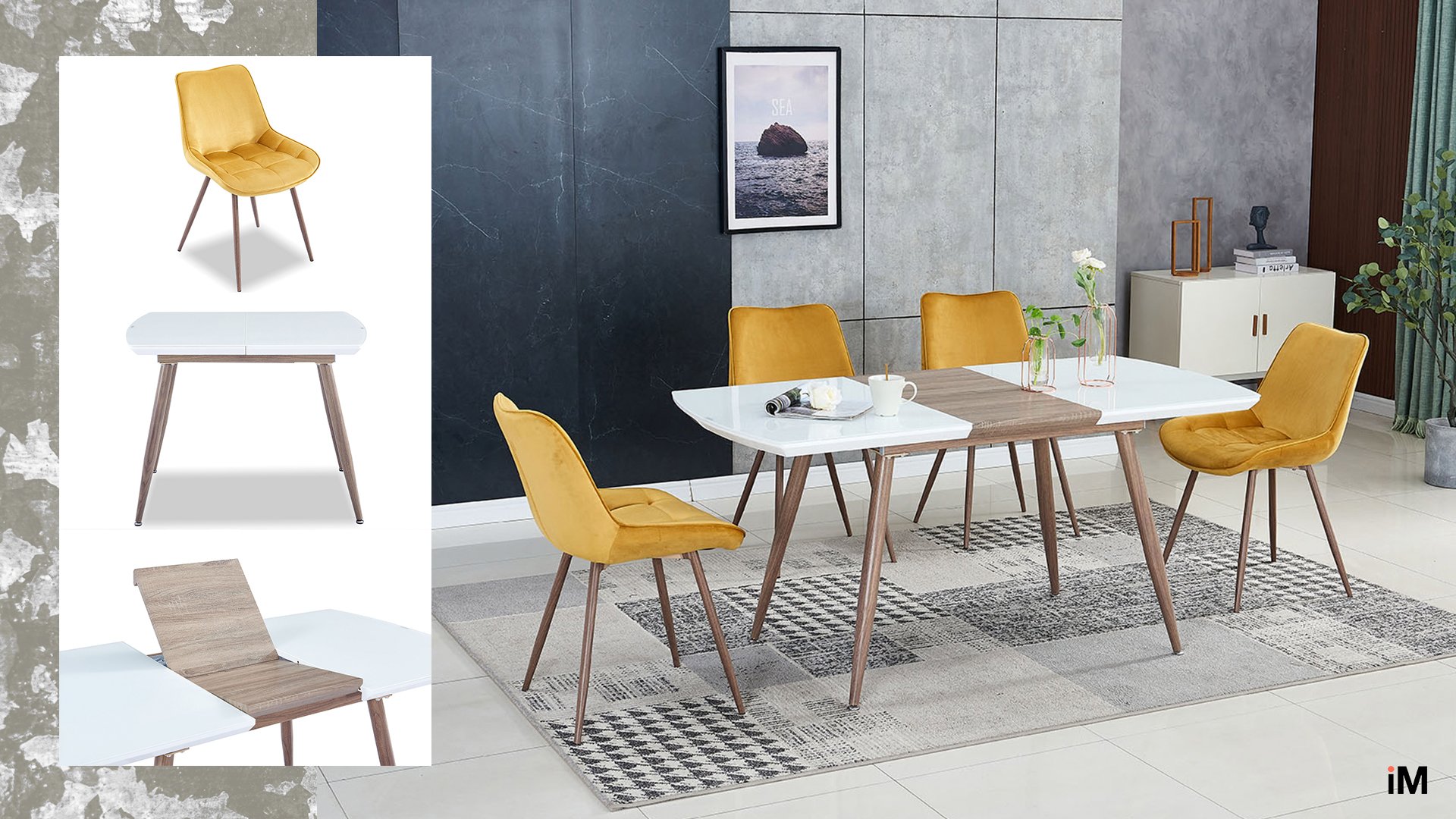  Стол iModern Fredric + 4 стула Amalia