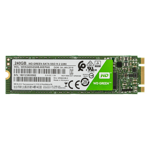   Ситилинк SSD накопитель WD Green WDS240G2G0B 240ГБ, M.2 2280, SATA III