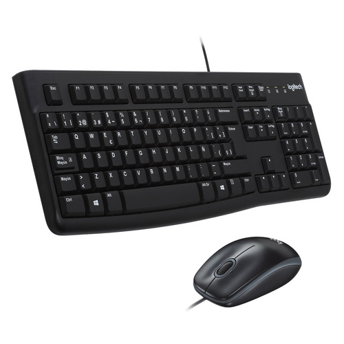   Ситилинк Комплект (клавиатура+мышь) Logitech MK120, USB, проводной, черный [920-002561]