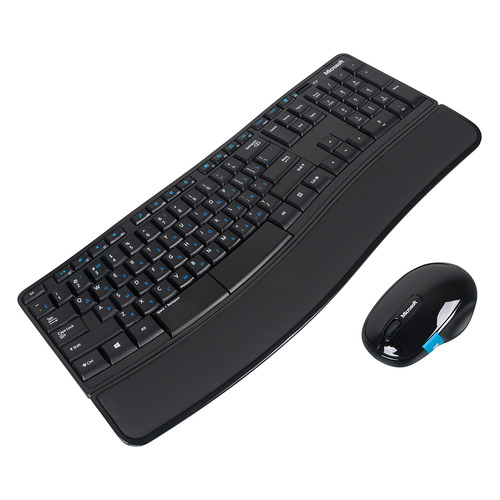  Комплект (клавиатура+мышь) Microsoft Sculpt Comfort Desktop, USB, беспроводной, черный [l3v-00017]