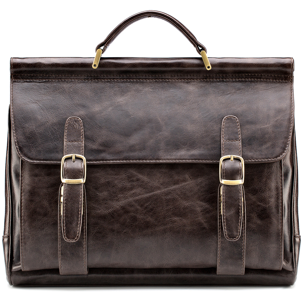 Мужские портфели из кожи  Кожинка Кожаный портфель Версаль (тёмно-коричневый антик)