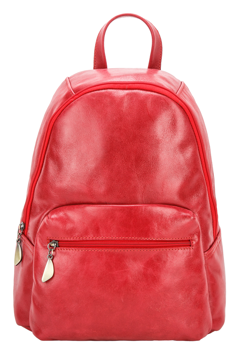 Женские рюкзаки из кожи Кожаный рюкзак Виолетта (красный)