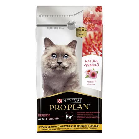 Сухой корм Pro Plan Nature Elements для взрослых стерилизованных кошек и кастрированных котов, с высоким содержанием курицы, 1,4 кг