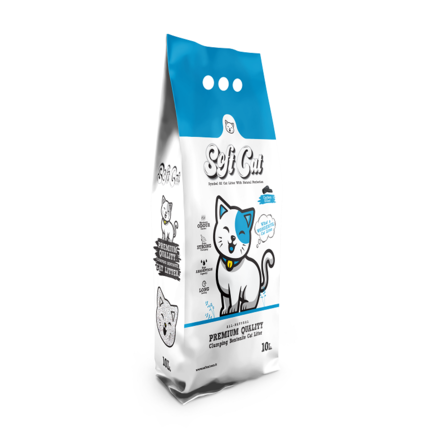 SOFT CAT Комкующийся наполнитель с с активированным углем, 10л, 10 л