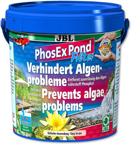 Аквариумная химия  ЛеМуррр JBL PhosEx Pond Filter Наполнитель для устранения фосфатов из прудовой воды (1 кг на 10000 л), 1 кг