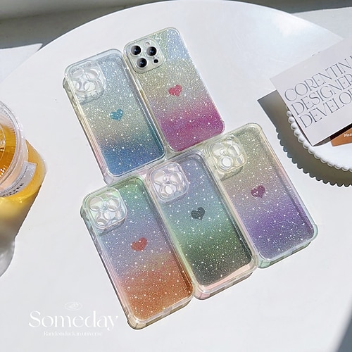 iPhone Cases  MiniInTheBox Phone Case For iPhone 15 Pro Max Plus iPhone 14 13 12 11 Pro Max Mini X XR XS Max 8 7 Plus Back Cover Transparent Bling Glitter Shiny Shockproof TPU