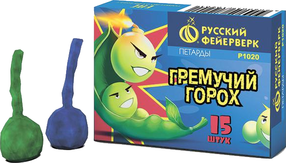 Петарды, хлопушки, бенгальские огни, летающие  Феерия Фейерверк Гремучий горох (в уп. 15 шт.)
