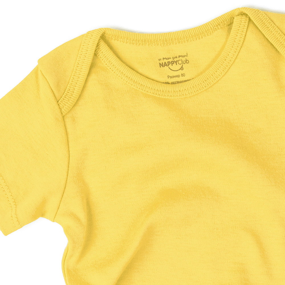 5412  NAPPY Club Боди с коротким рукавом, цвет - Солнечный зайчик