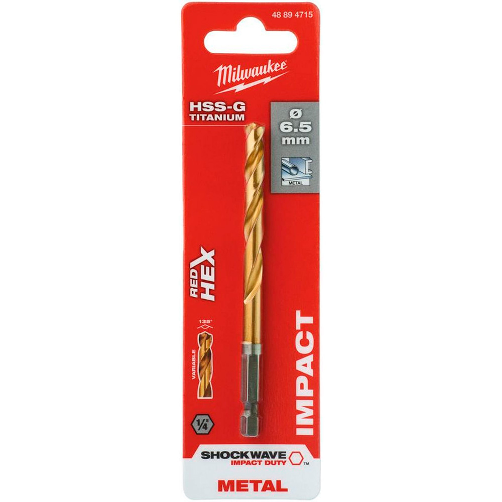 Весь каталог Сверло по металлу Milwaukee RedHEX HSS-G TiN 6.5x107мм (715)