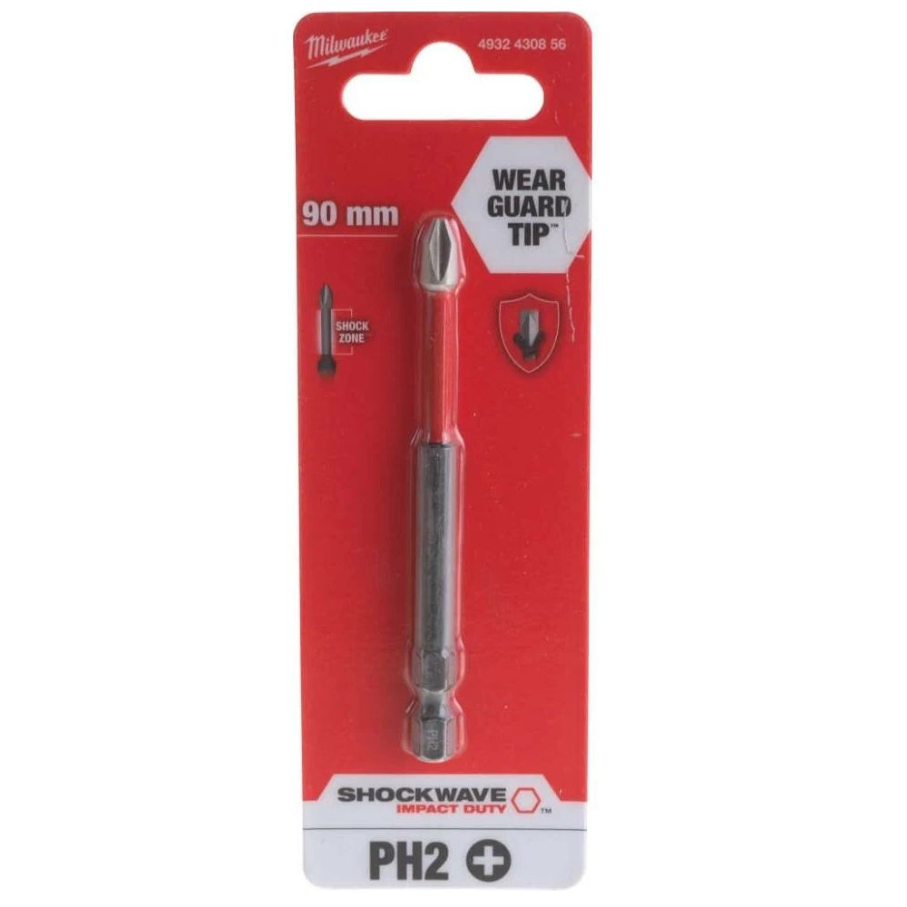 Весь каталог Бита Milwaukee SHOCKWAVE PH2х90мм (856)