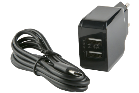 Сетевое ЗУ RedLine NC-2.4A - Чёрный, Чёрный