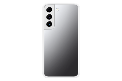 Чехол Samsung Frame Cover S22 - Прозрачный-с-белой-рамкой, Прозрачный