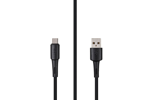 Кабель TFN USB - microUSB, 2.4 А, 1 м - Чёрный, Чёрный