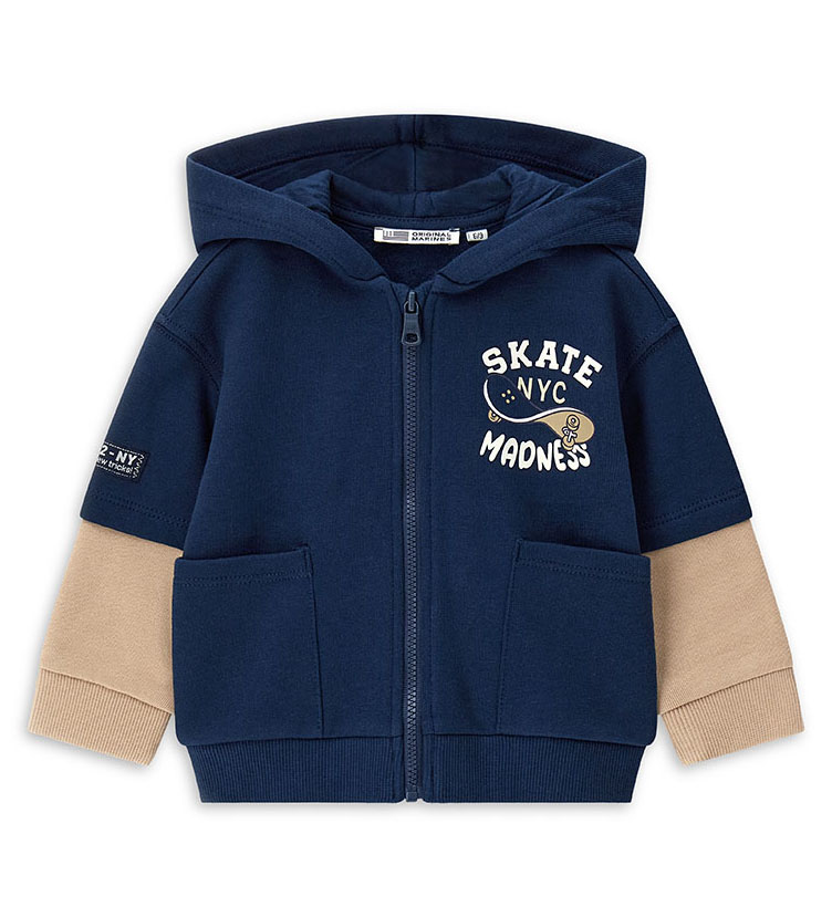 Толстовка на молнии для маленького мальчика