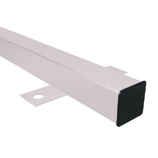  Столб заборный профильный (премиум) 50x50x3000 мм с планкой RAL 9003