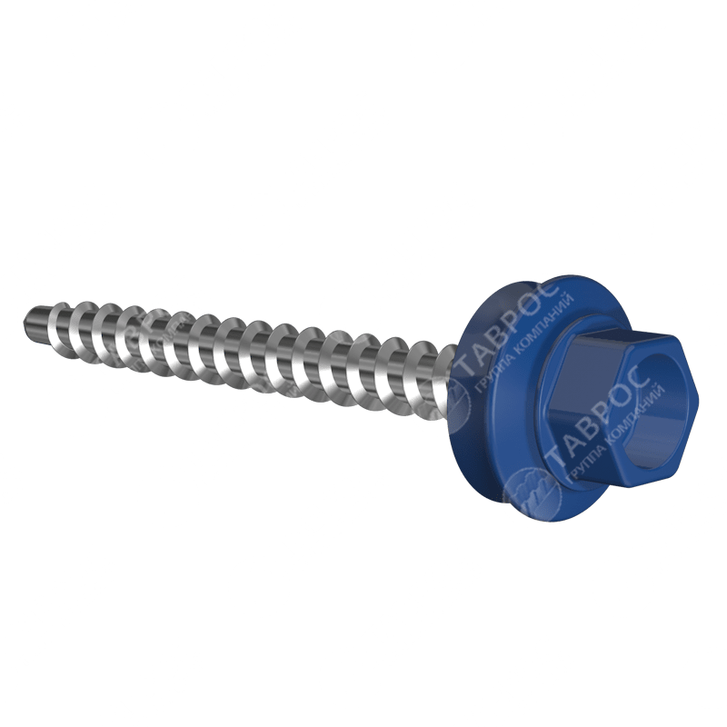   Таврос Саморезы Гладкий полиэстер RAL 5005 (Синий) 35*4 для кровли