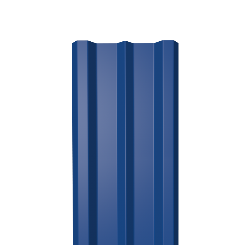   Таврос Металлический штакетник Гладкий полиэстер RAL 5005 (Синий) 3000*100*0,45 односторонний Прямой