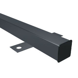  Таврос Столб заборный профильный (премиум) 60x60x2400 мм с планкой RAL 9004