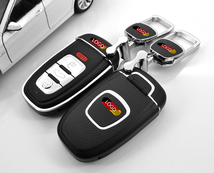 Чехлы для ключей Чехол для ключа FOLKSON для Audi A4 (1G) B5 рест. 1999-, (2G) B6 2000-,  (3G)  B7 2004-, (4G) B8 2007-, рест. 2011-, (5G) B9 2015-, рест. 2019-