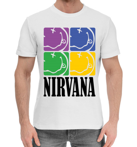 Мужская хлопковая футболка Nirvana
