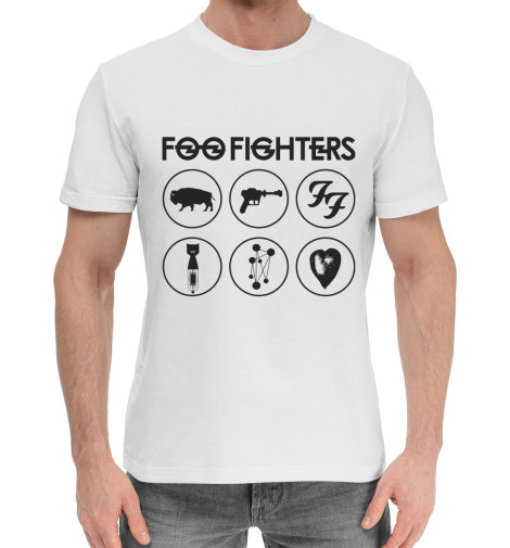 Мужская хлопковая футболка Foo Fighters
