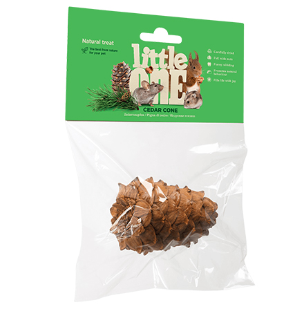 Little One Cedar cone / Лакомство Литтл Уан для грызунов Кедровая шишка Натуральная с Орешками