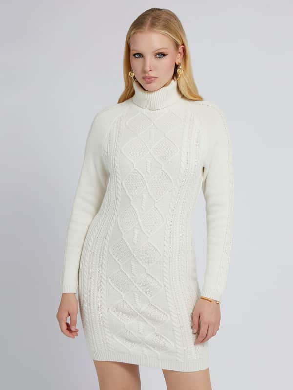   Guess Трикотажное Платье Смесовая Шерсть