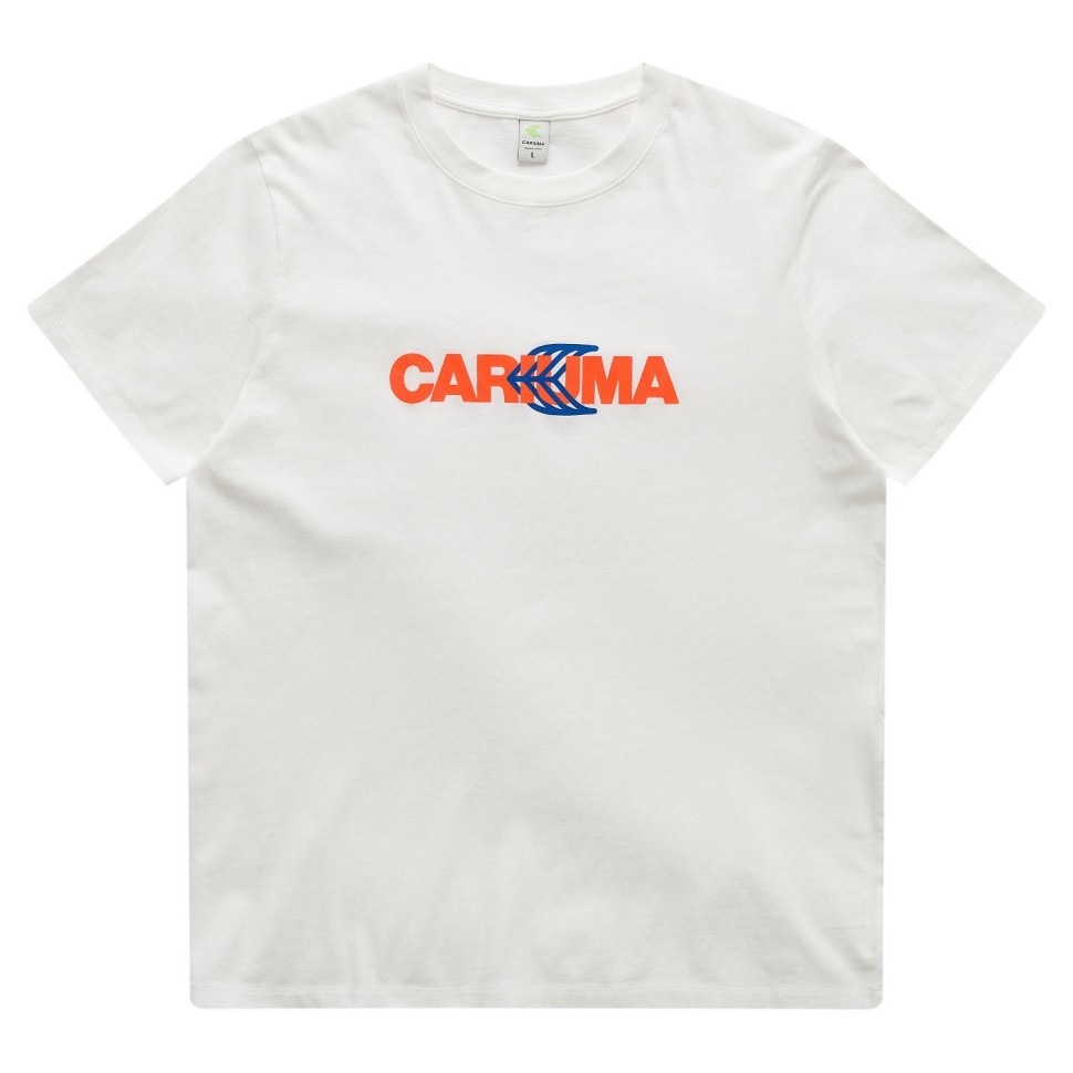 Футболки мужские Футболка CARIUMA Duo Logo Off-White/Orange/Navy 2023