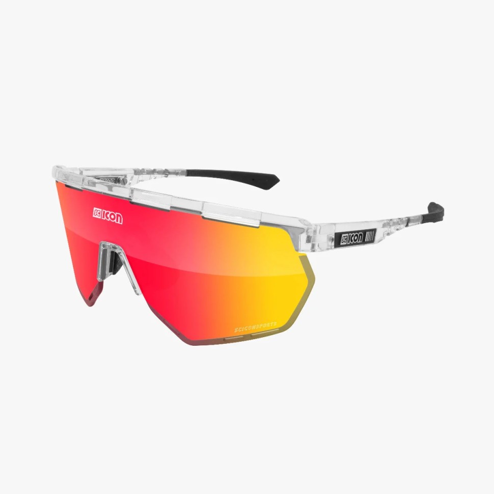 Солнцезащитные очки  Ridestep Очки SCICON Aerowing Crystal Gloss/Lens Scnpp Multimirror Red 2023