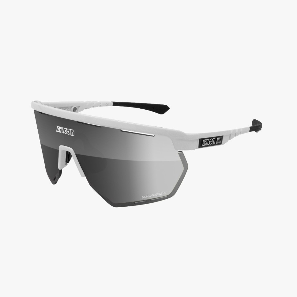 Солнцезащитные очки  Ridestep Очки SCICON Aerowing White Gloss/Lens Scnpp Multimirror Silver 2023